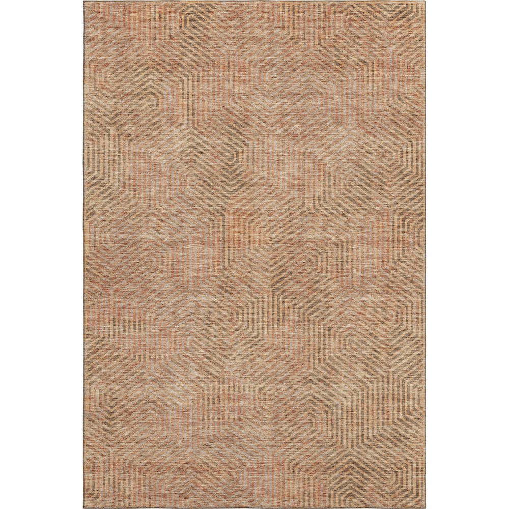 Premium Machine Washable Mayfield AMF912 Copper 9' x 12' Rug. Picture 1