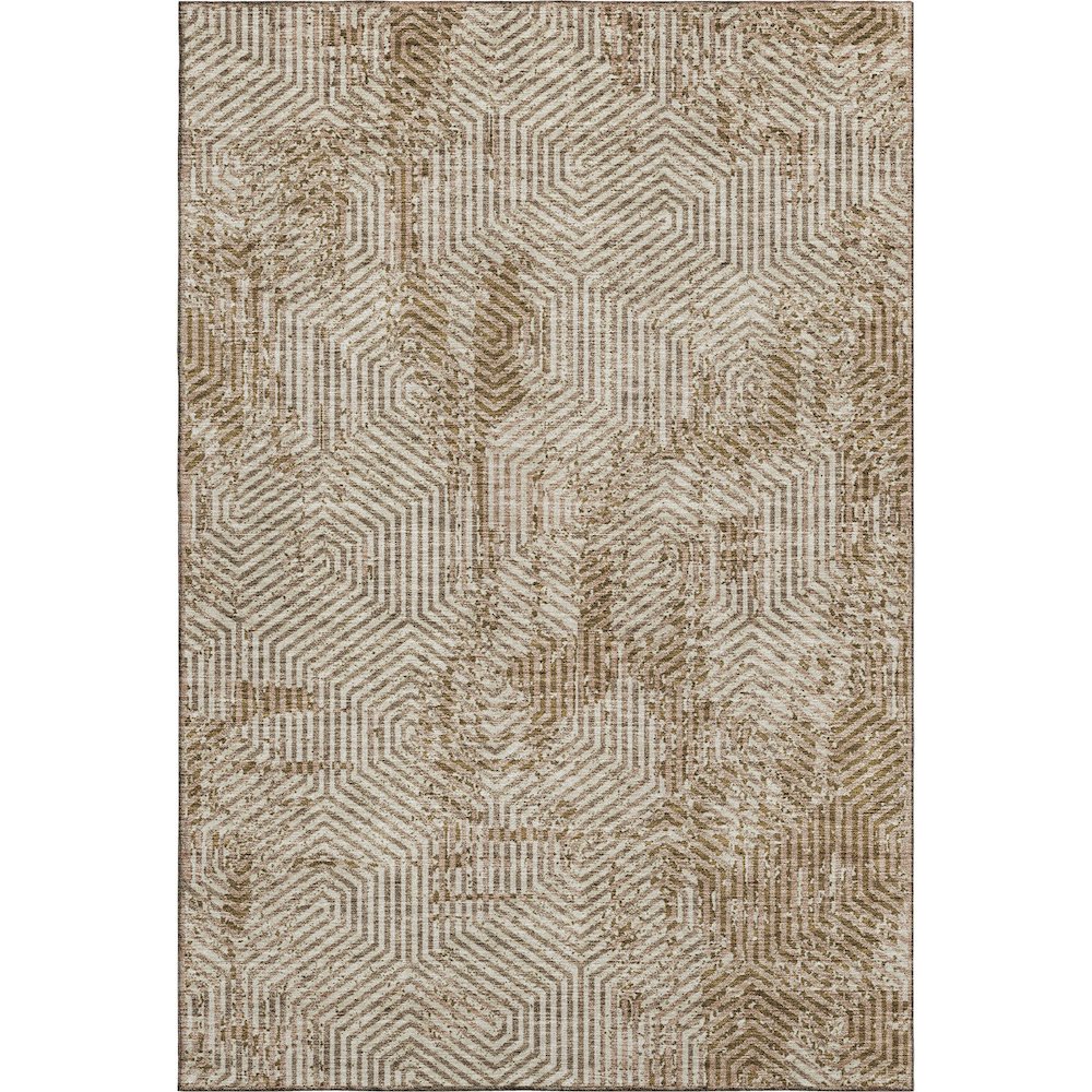 Premium Machine Washable Mayfield AMF912 Mocha 9' x 12' Rug. Picture 1
