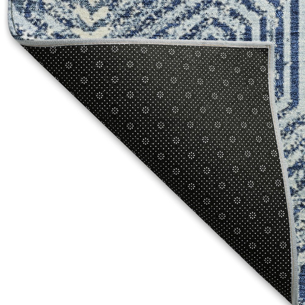 Premium Machine Washable Mayfield AMF912 Navy 5' x 7'6" Rug. Picture 2