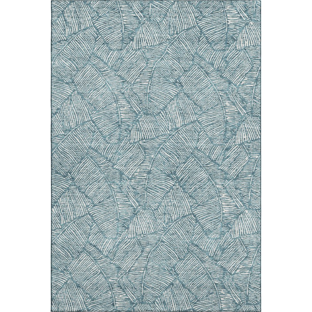Premium Machine Washable Mayfield AMF913 Teal 9' x 12' Rug. Picture 1
