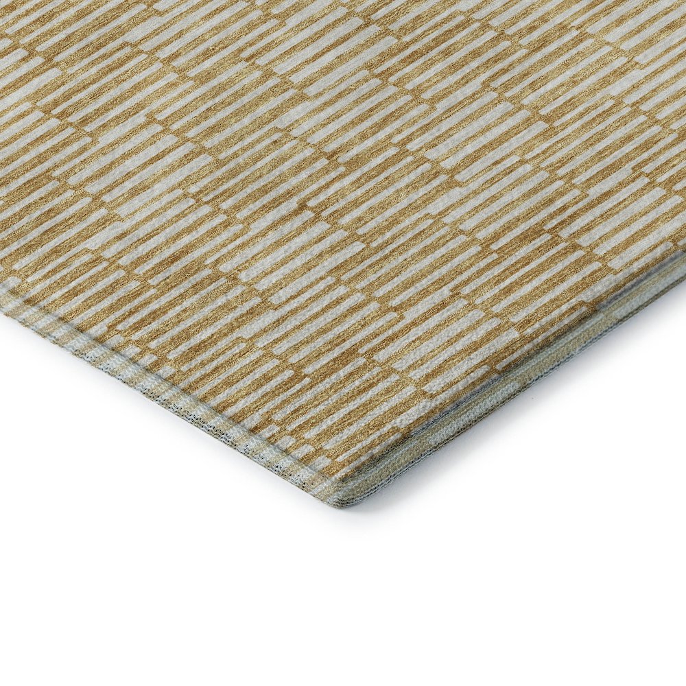 Premium Machine Washable Mayfield AMF918 Gold 5' x 7'6" Rug. Picture 3