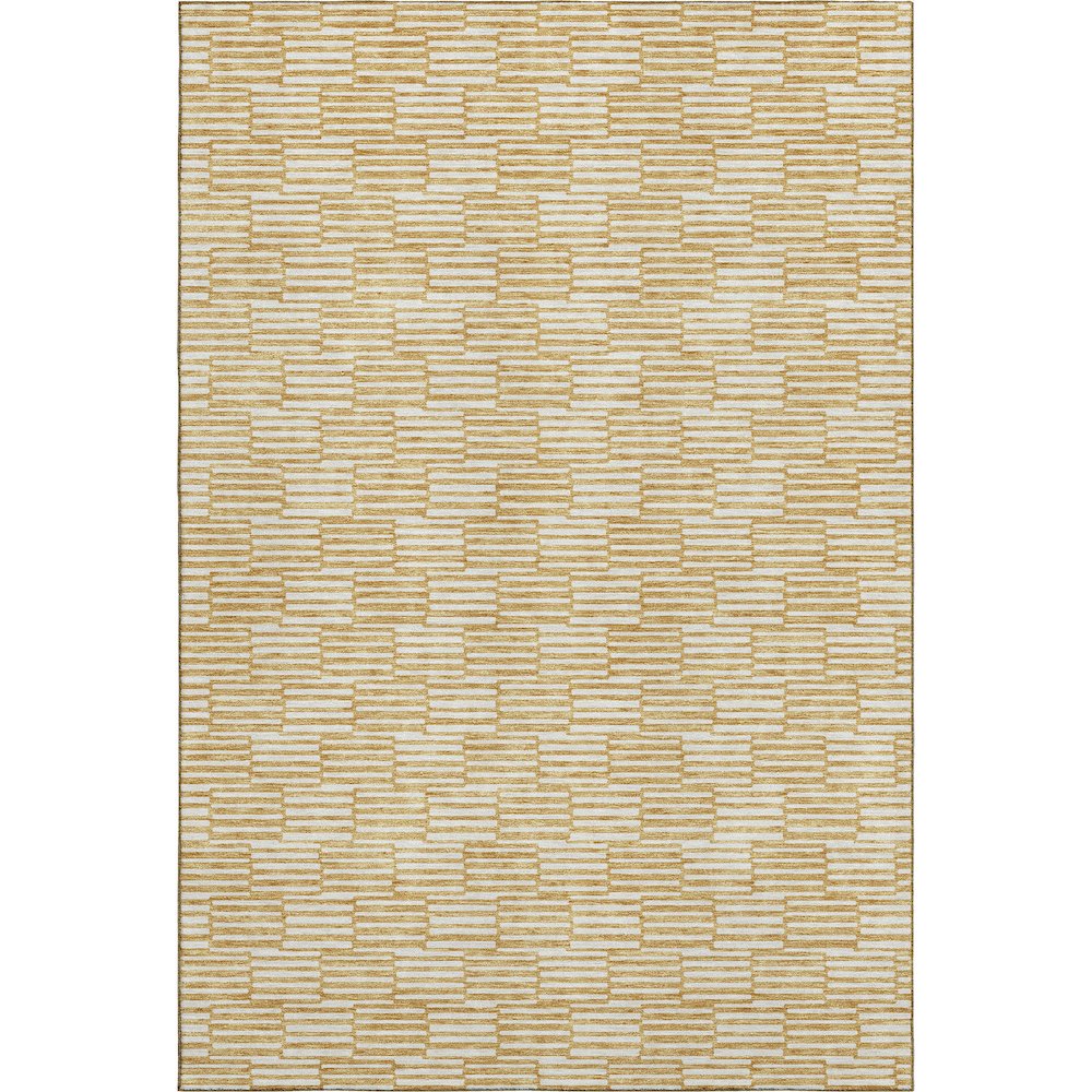 Premium Machine Washable Mayfield AMF918 Gold 9' x 12' Rug. Picture 1