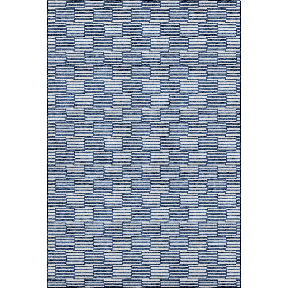 Premium Machine Washable Mayfield AMF918 Navy 9' x 12' Rug. Picture 1