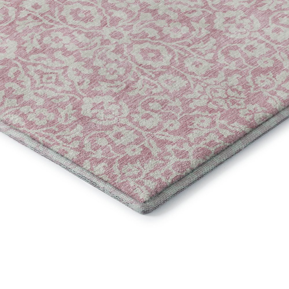 Premium Machine Washable Mayfield AMF920 Pink 5' x 7'6" Rug. Picture 3