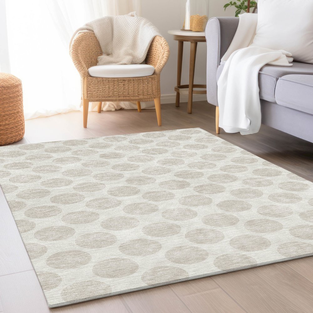 Premium Machine Washable Mayfield AMF921 Ivory 9' x 12' Rug. Picture 5