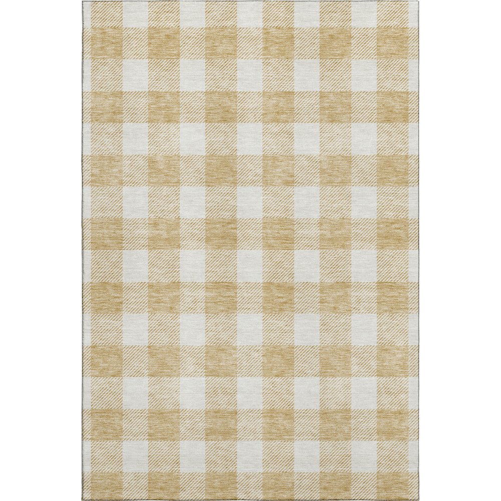 Premium Machine Washable Mayfield AMF923 Gold 9' x 12' Rug. Picture 1