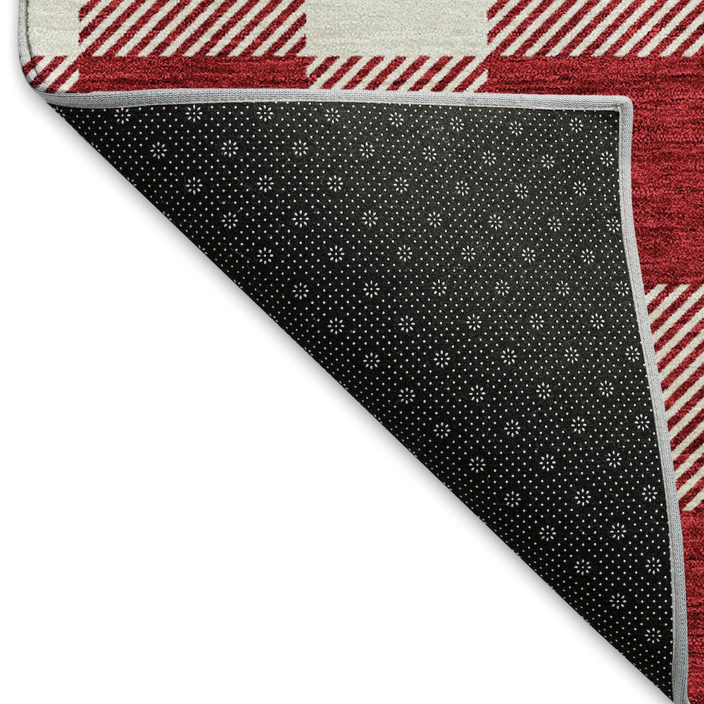 Premium Machine Washable Mayfield AMF923 Red 5' x 7'6" Rug. Picture 2