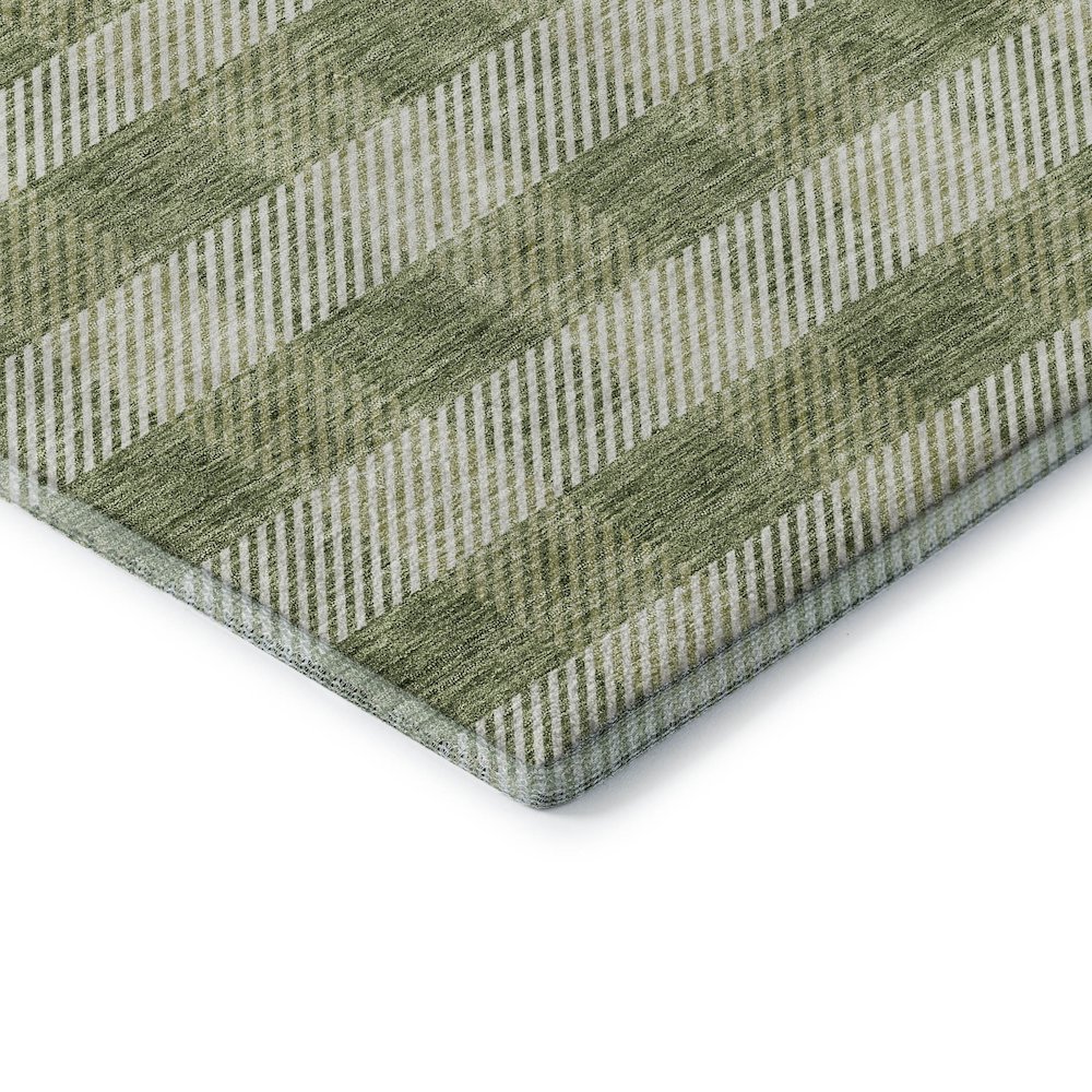 Premium Machine Washable Mayfield AMF924 Green 5' x 7'6" Rug. Picture 3