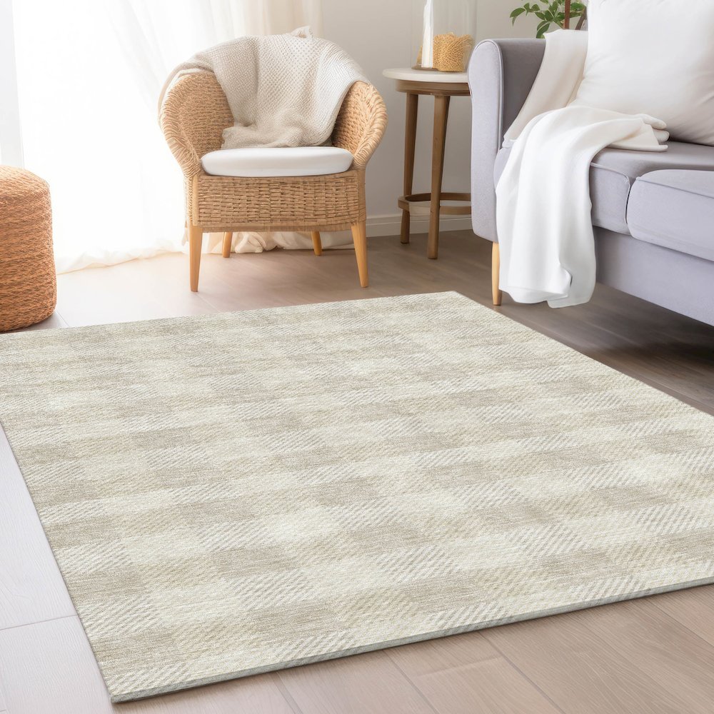 Premium Machine Washable Mayfield AMF924 Ivory 9' x 12' Rug. Picture 5