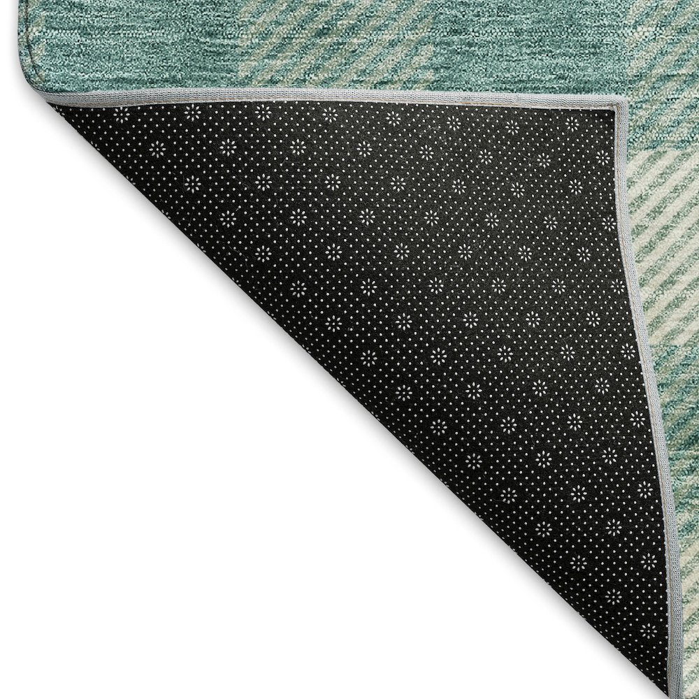 Premium Machine Washable Mayfield AMF924 Teal 5' x 7'6" Rug. Picture 2