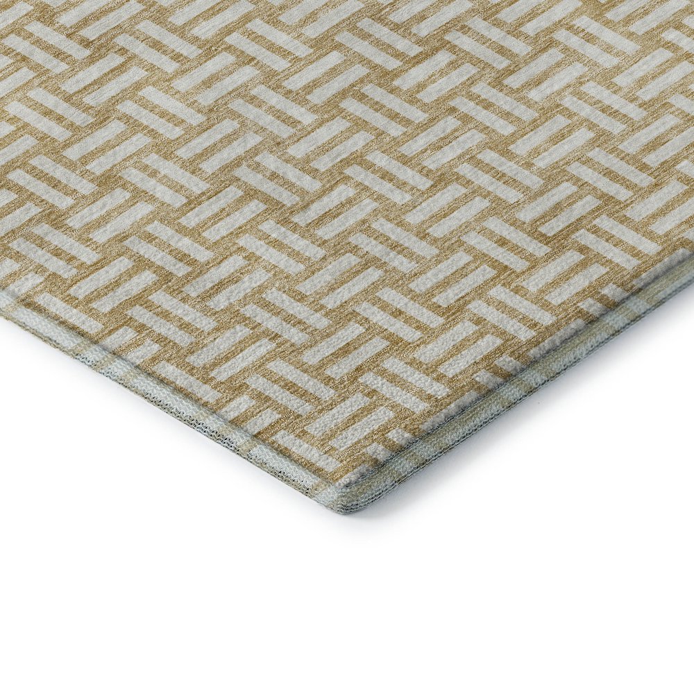 Premium Machine Washable Mayfield AMF925 Gold 5' x 7'6" Rug. Picture 3