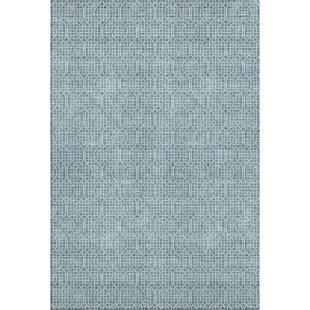 Premium Machine Washable Mayfield AMF926 Teal 9' x 12' Rug. Picture 1
