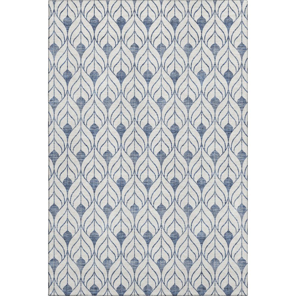 Premium Machine Washable Mayfield AMF927 Blue 9' x 12' Rug. Picture 1