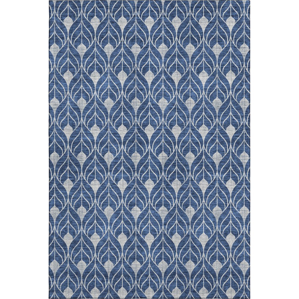 Premium Machine Washable Mayfield AMF927 Navy 9' x 12' Rug. Picture 1