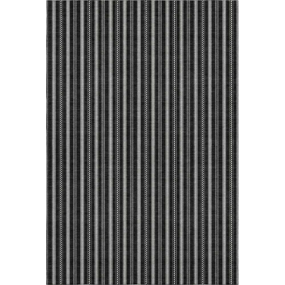 Premium Machine Washable Mayfield AMF929 Black 9' x 12' Rug. Picture 1