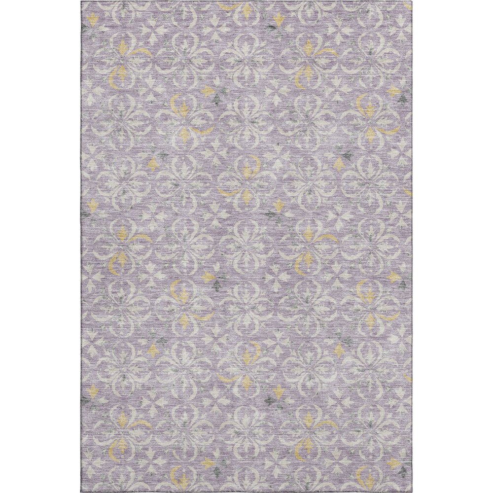 Premium Machine Washable Mayfield AMF930 Lavender 9' x 12' Rug. Picture 1