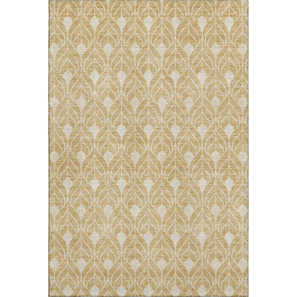 Premium Machine Washable Mayfield AMF931 Gold 9' x 12' Rug. Picture 1