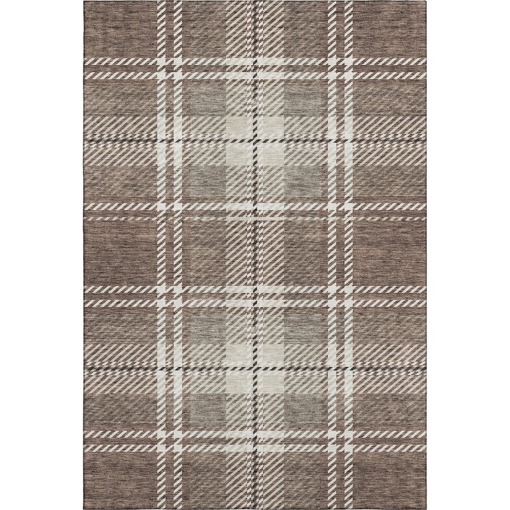 Premium Machine Washable Mayfield AMF935 Brown 9' x 12' Rug. Picture 1