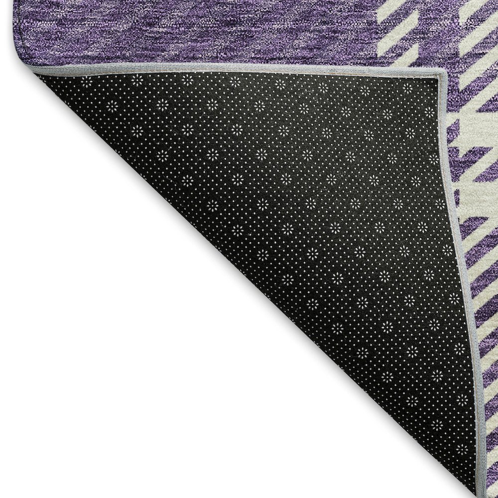 Premium Machine Washable Mayfield AMF935 Purple 5' x 7'6" Rug. Picture 2