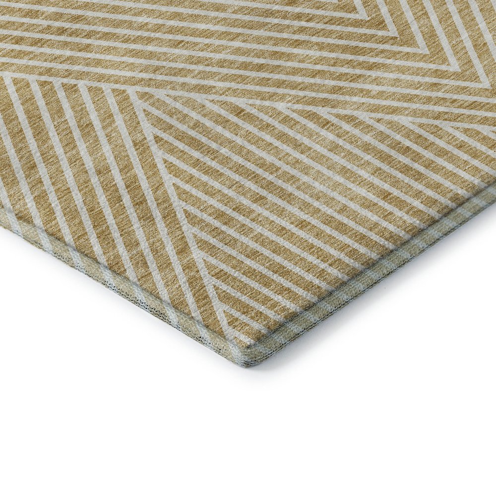Premium Machine Washable Mayfield AMF937 Gold 5' x 7'6" Rug. Picture 3