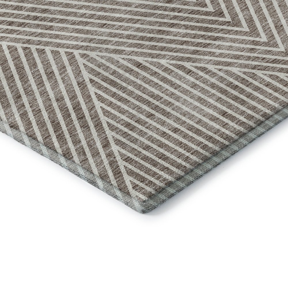 Premium Machine Washable Mayfield AMF937 Taupe 5' x 7'6" Rug. Picture 3