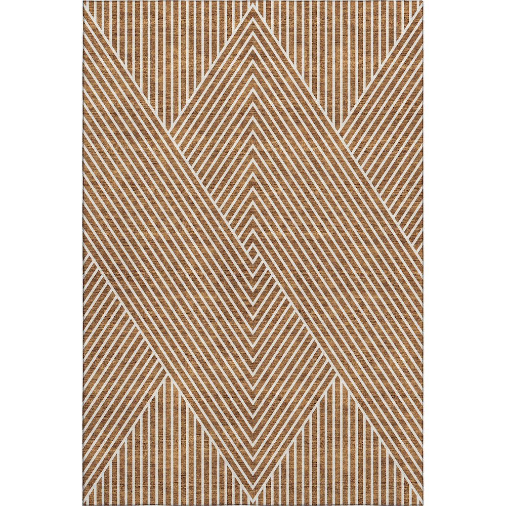 Premium Machine Washable Mayfield AMF937 Terracotta 9' x 12' Rug. Picture 1