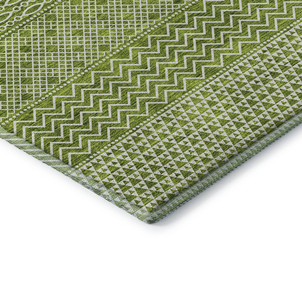 Premium Machine Washable Mayfield AMF939 Lime 5' x 7'6" Rug. Picture 3
