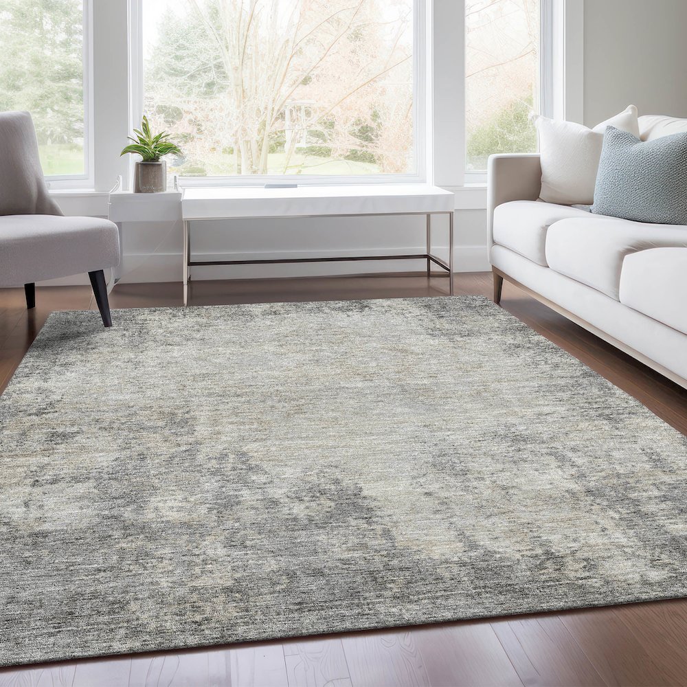 Premium Machine Washable Mayfield AMF940 Gray 9' x 12' Rug. Picture 6