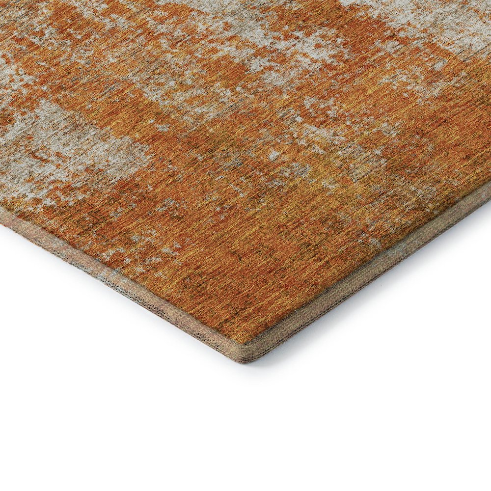Premium Machine Washable Mayfield AMF940 Orange 5' x 7'6" Rug. Picture 3