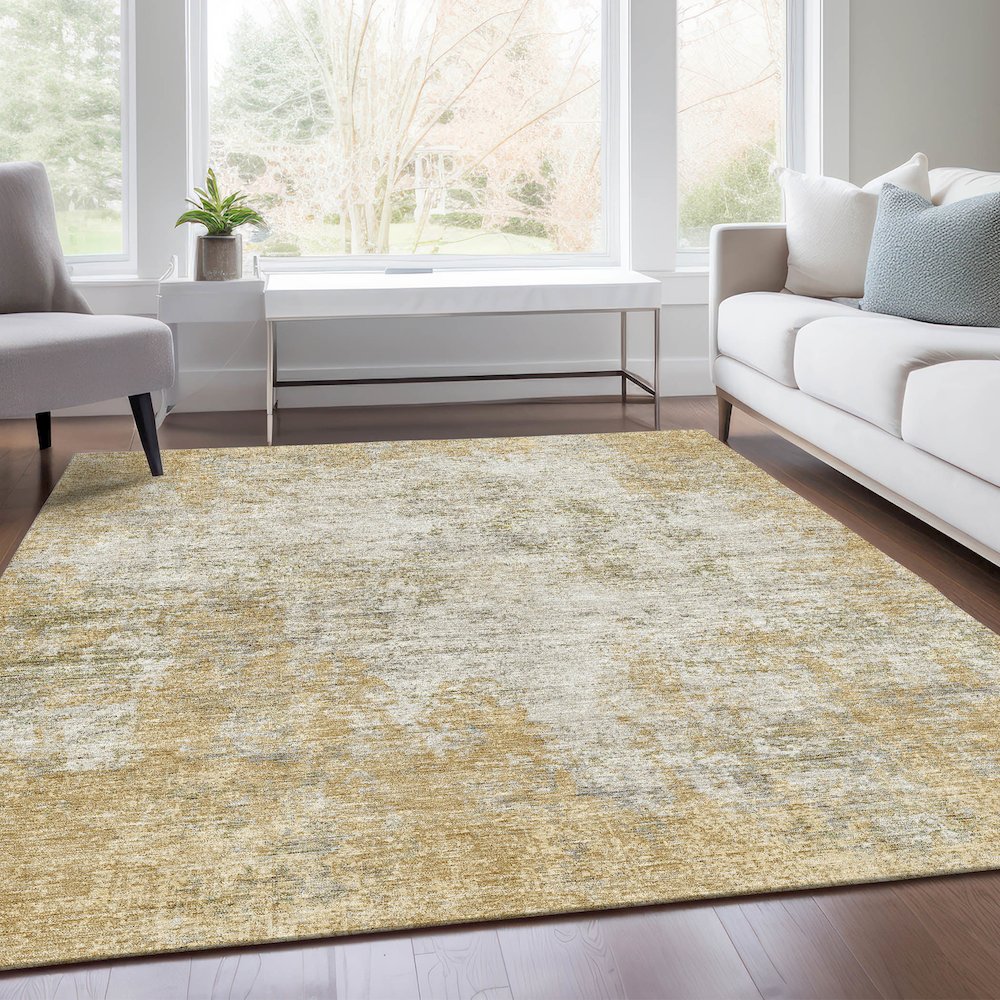 Premium Machine Washable Mayfield AMF940 Wheat 9' x 12' Rug. Picture 6