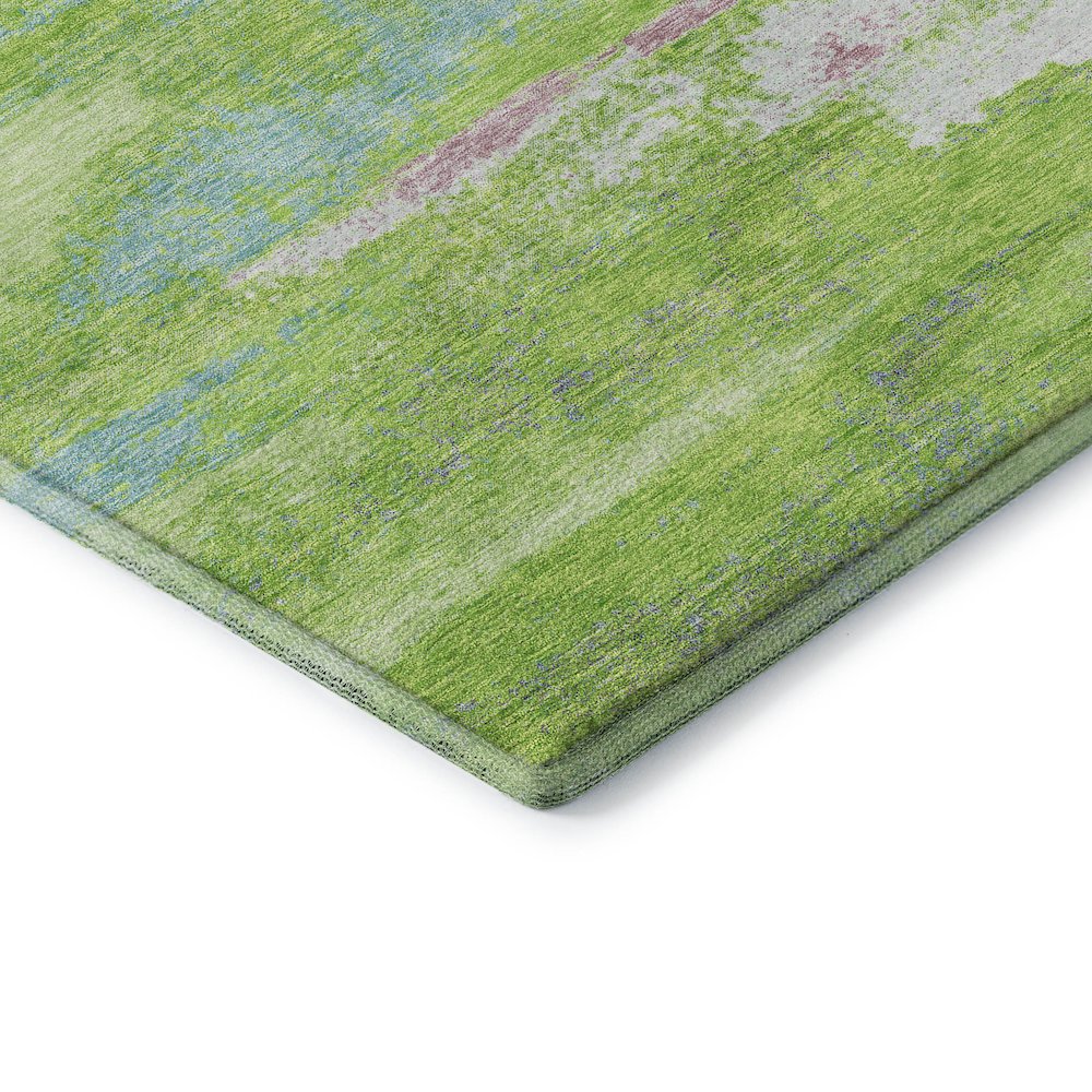 Premium Machine Washable Mayfield AMF942 Lime 5' x 7'6" Rug. Picture 3