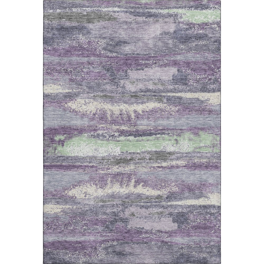Premium Machine Washable Mayfield AMF942 Purple 9' x 12' Rug. Picture 1