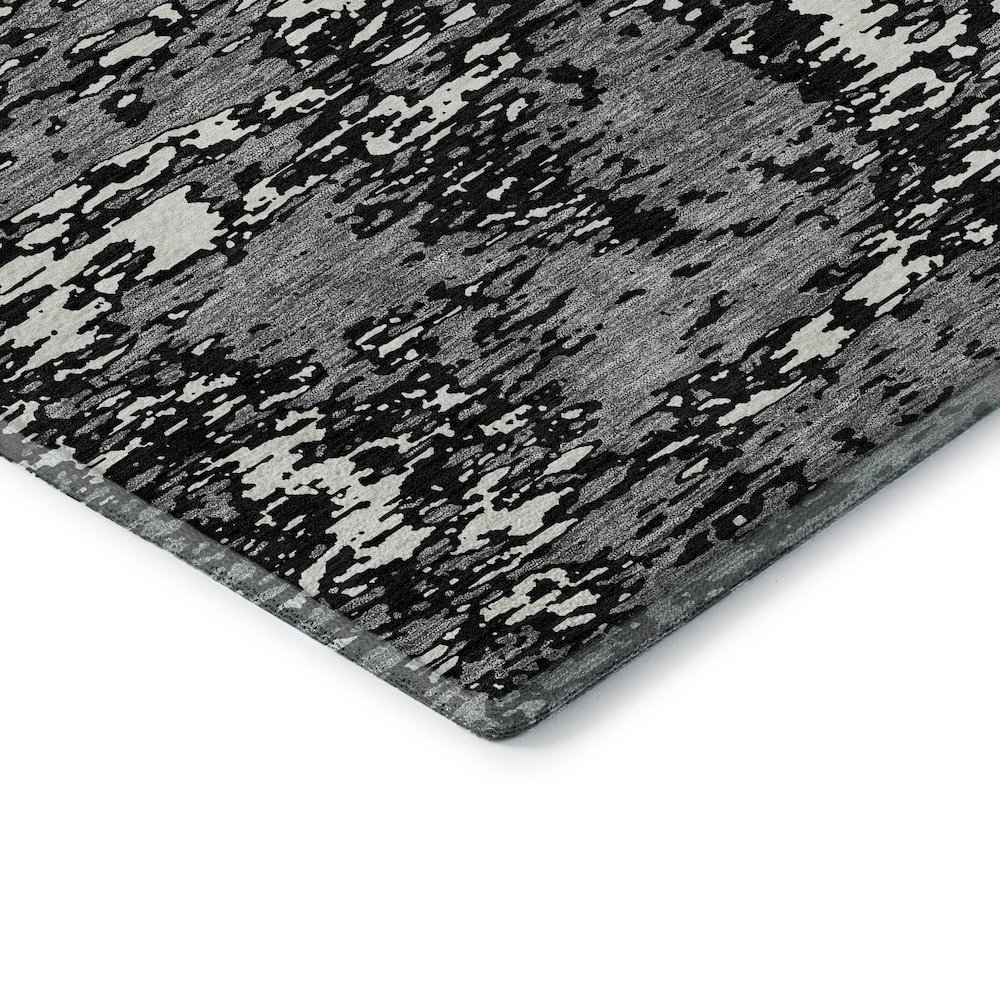 Premium Machine Washable Mayfield AMF946 Black 5' x 7'6" Rug. Picture 3