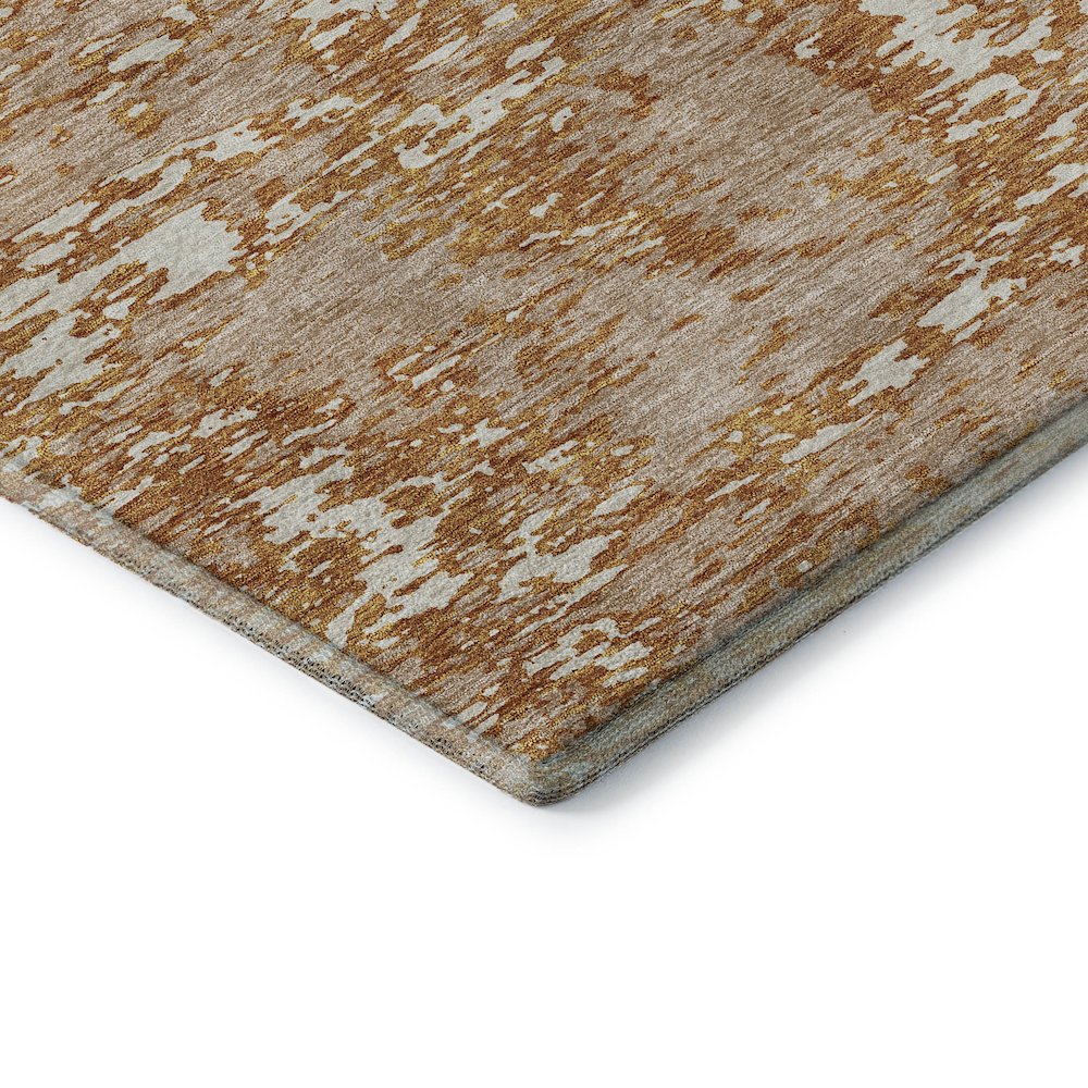 Premium Machine Washable Mayfield AMF946 Copper 5' x 7'6" Rug. Picture 3