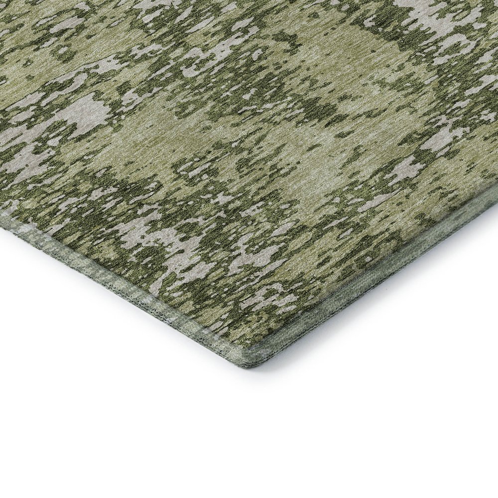 Premium Machine Washable Mayfield AMF946 Olive 5' x 7'6" Rug. Picture 3