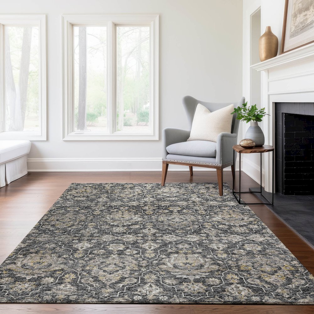 Premium Machine Washable Mayfield  Shadow 9' x 12' Rug. Picture 6