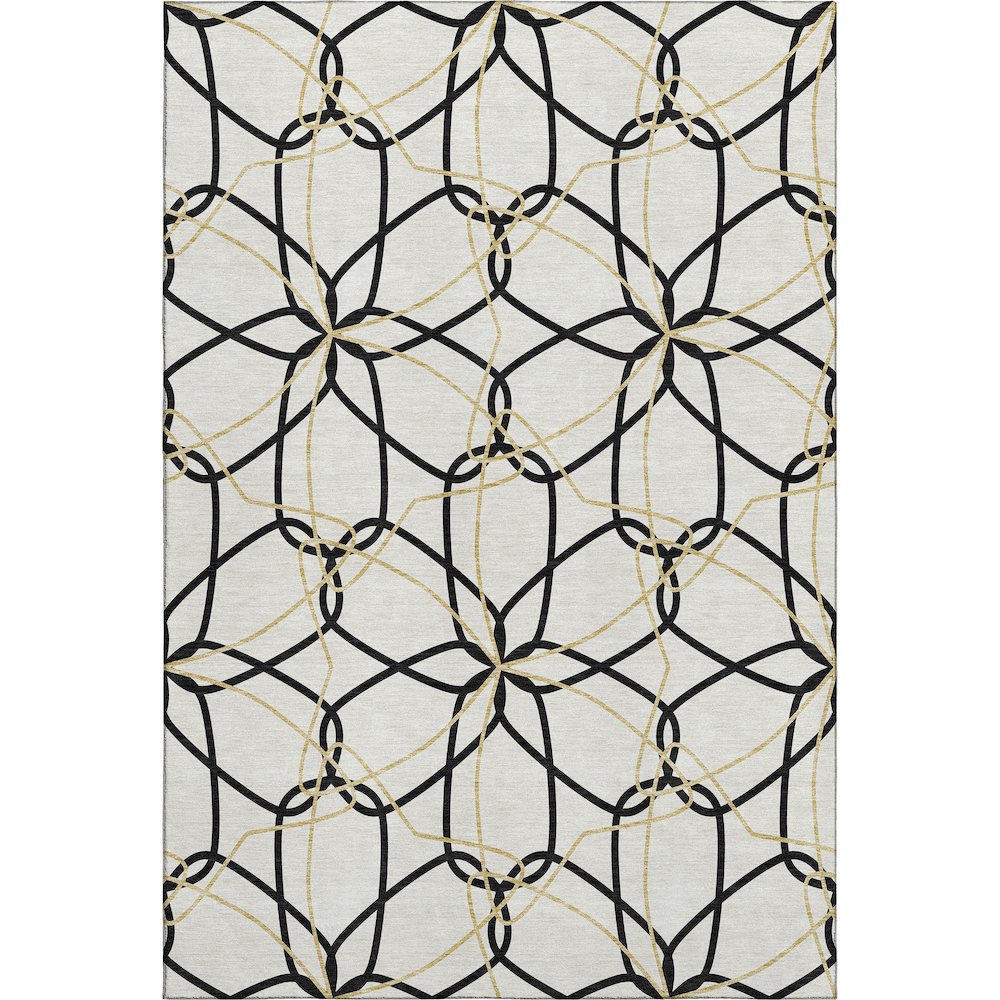 Premium Machine Washable Mayfield AMF950 White 9' x 12' Rug. Picture 1