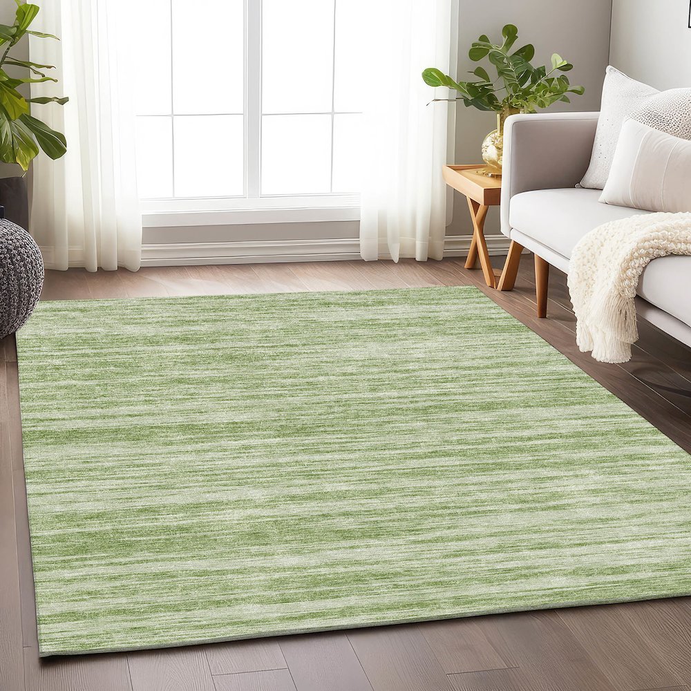 Premium Machine Washable Mayfield AMF951 Aloe 9' x 12' Rug. Picture 5