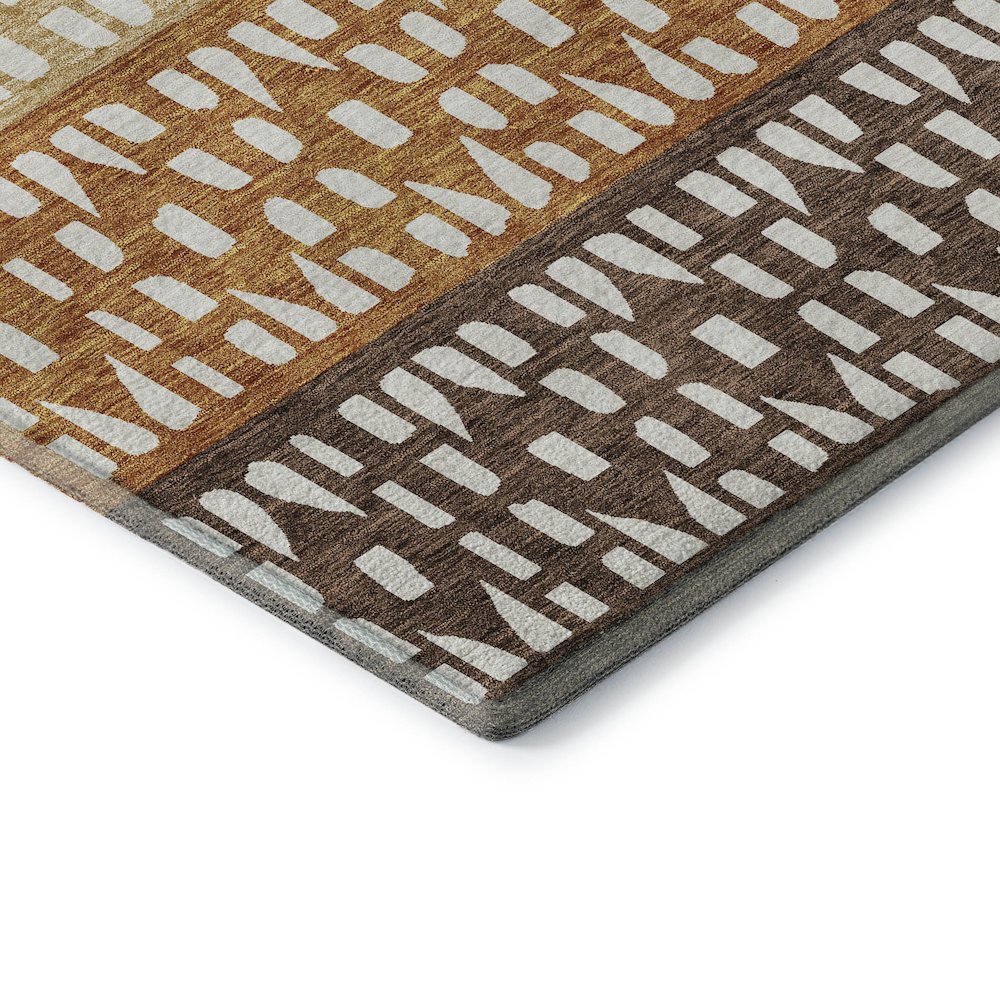 Premium Machine Washable Mayfield AMF964 Coffee 5' x 7'6" Rug. Picture 3