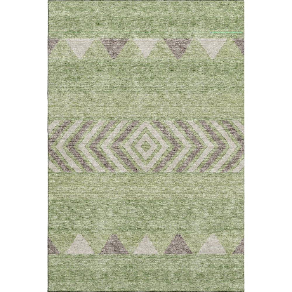 Premium Machine Washable Mayfield AMF965 Green 9' x 12' Rug. Picture 1