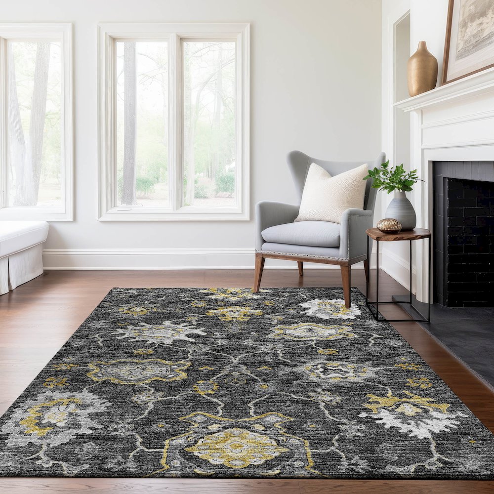Premium Machine Washable Mayfield  Shadow 9' x 12' Rug. Picture 6