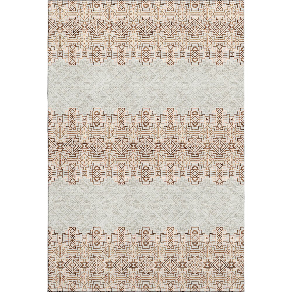 Premium Machine Washable Mayfield AMF970 Paprika 9' x 12' Rug. Picture 1