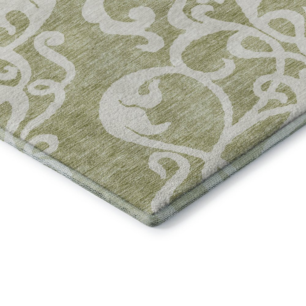 Premium Machine Washable Mayfield AMF973 Aloe 5' x 7'6" Rug. Picture 3