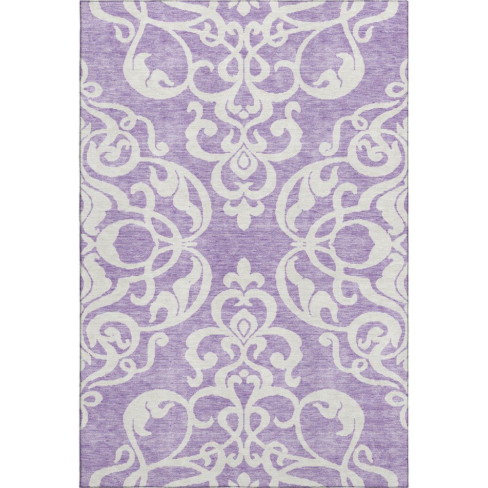Premium Machine Washable Mayfield AMF973 Purple 9' x 12' Rug. Picture 1