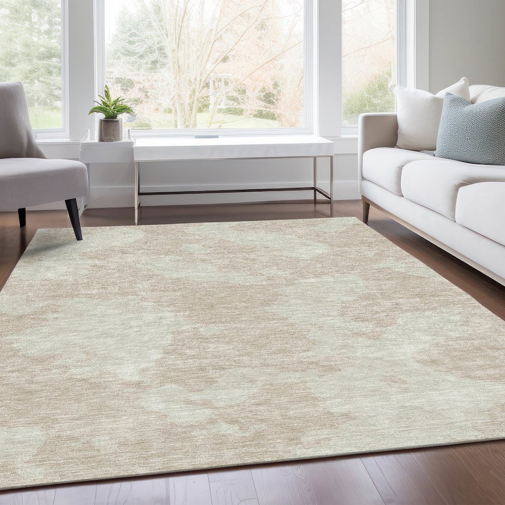 Premium Machine Washable Mayfield AMF975 Beige 9' x 12' Rug. Picture 6