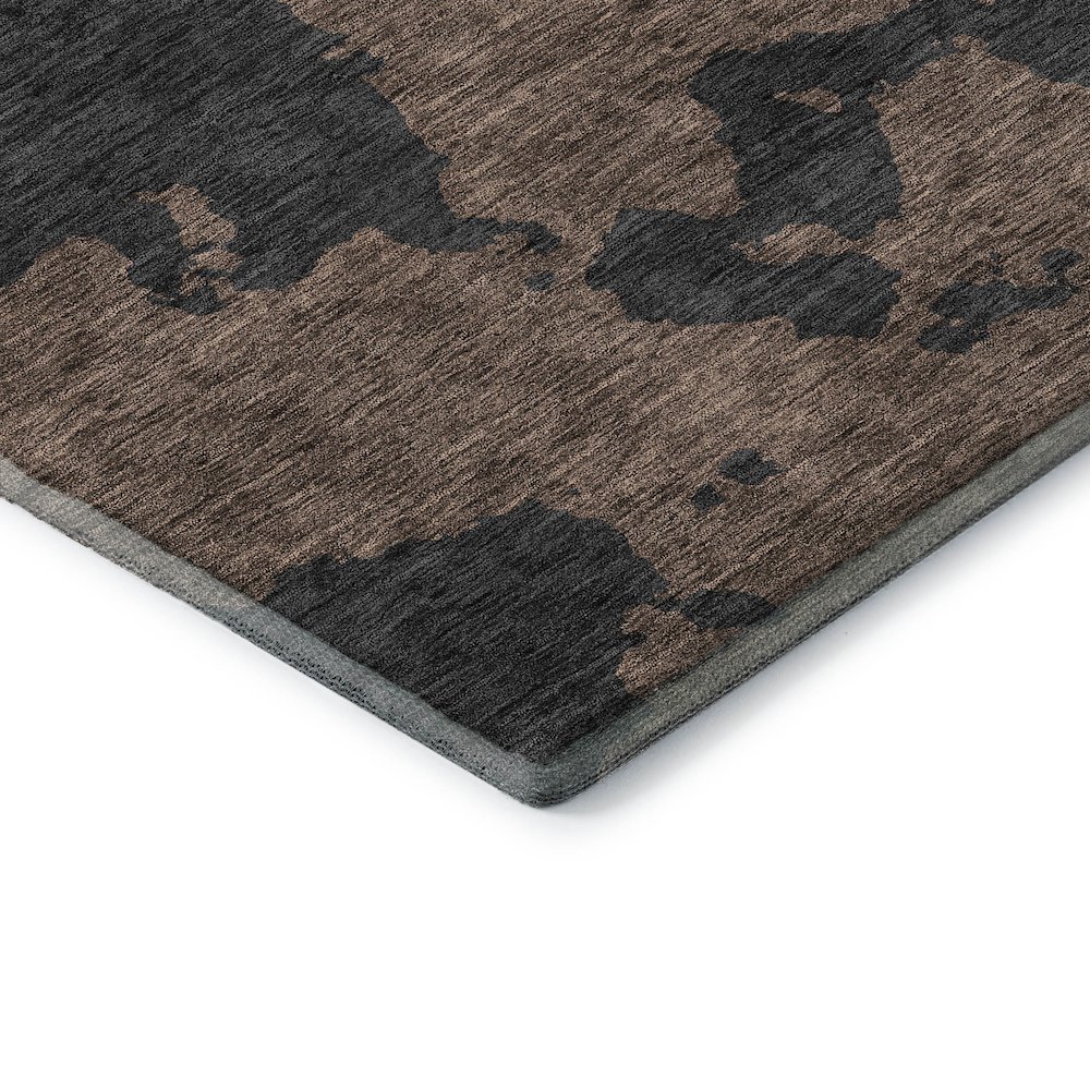 Premium Machine Washable Mayfield AMF975 Chocolate 5' x 7'6" Rug. Picture 3