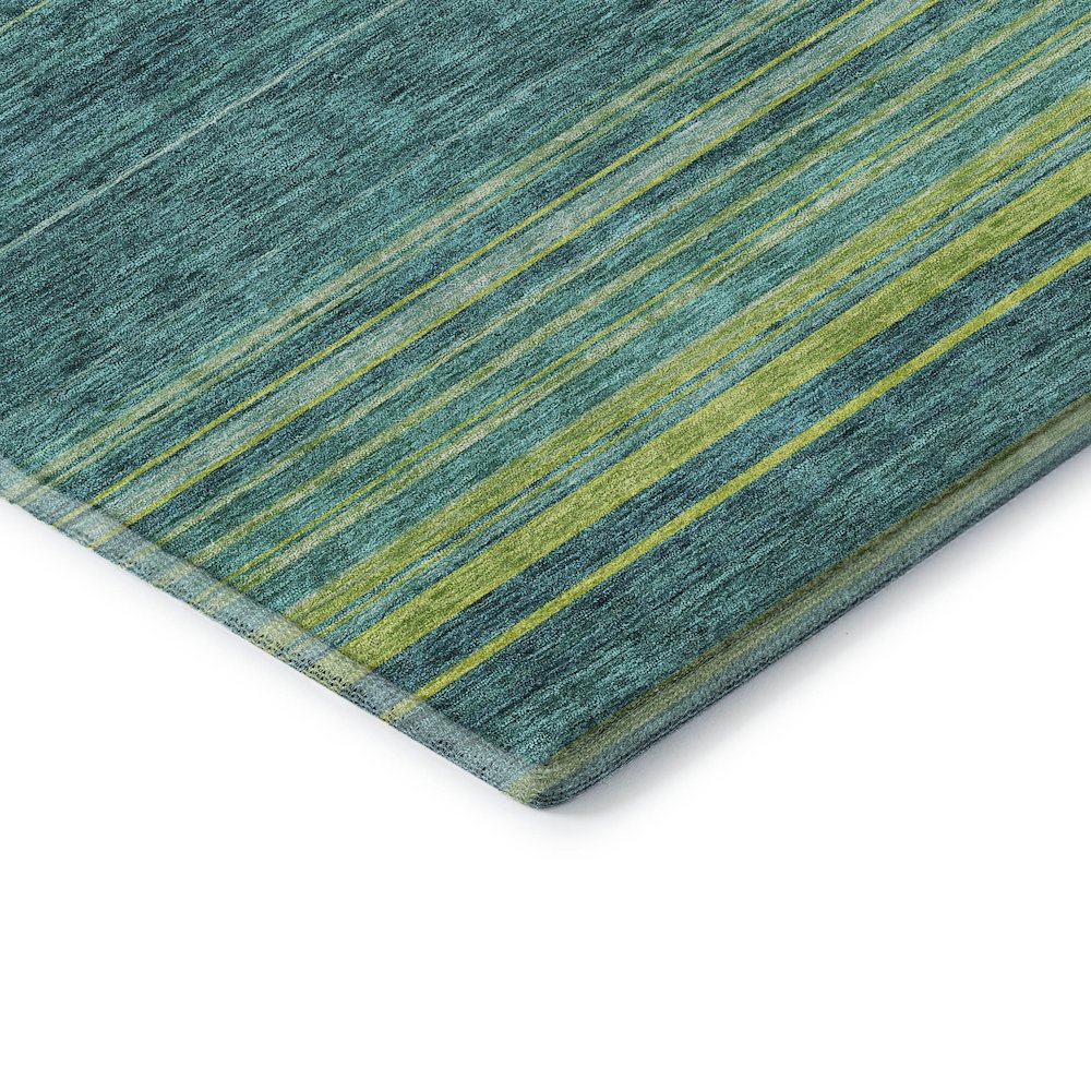 Premium Machine Washable Mayfield AMF979 Teal 5' x 7'6" Rug. Picture 3