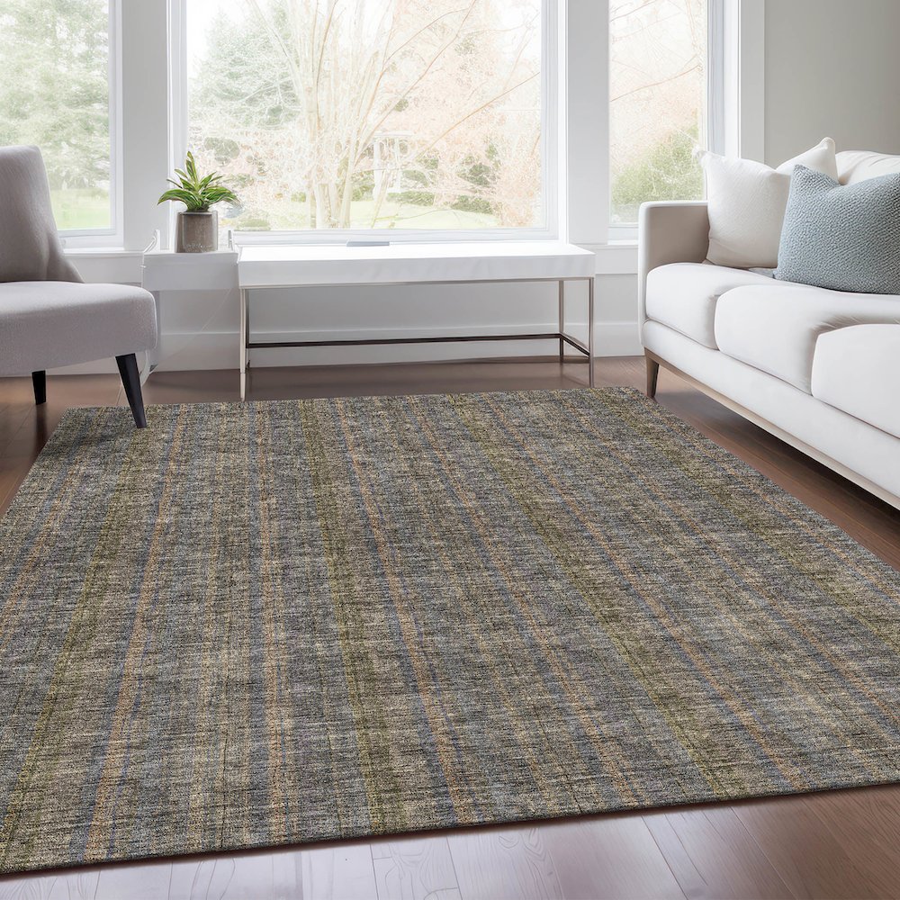 Premium Machine Washable Mayfield AMF982 Taupe 9' x 12' Rug. Picture 6
