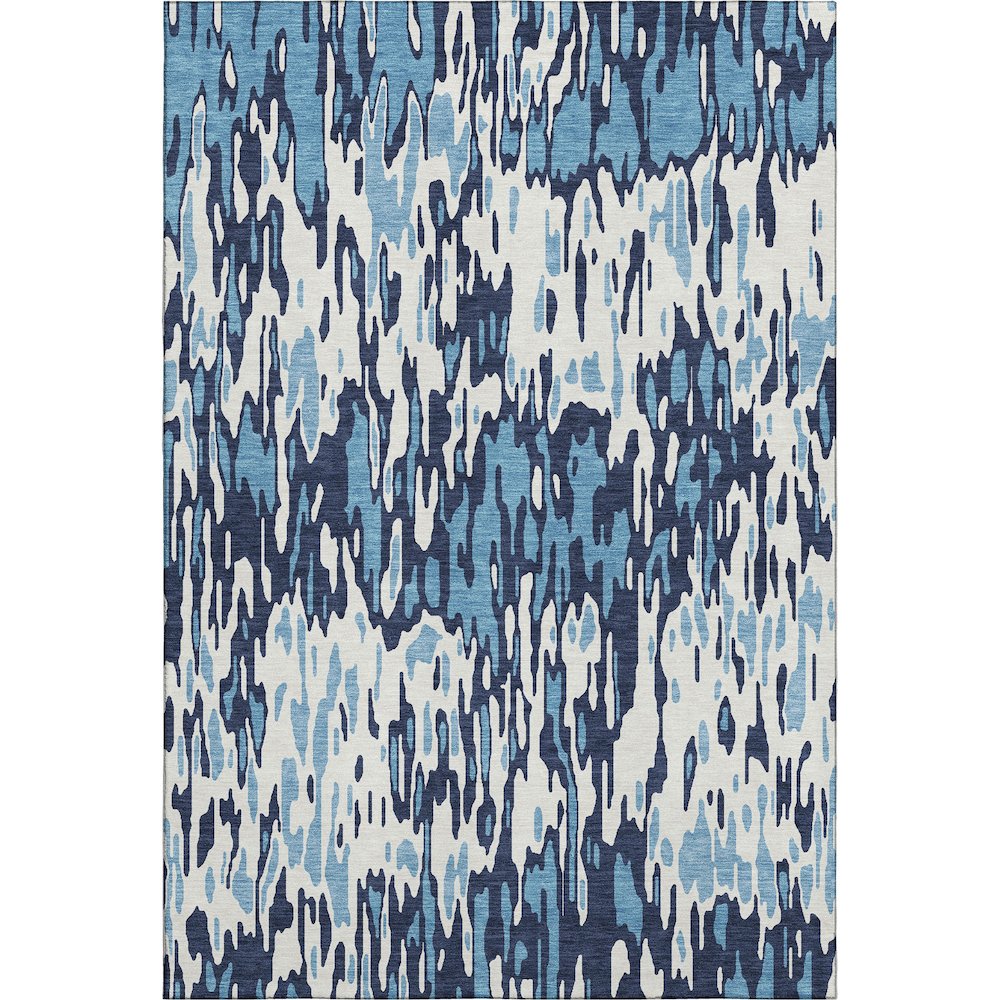 Premium Machine Washable Mayfield AMF986 Blue 9' x 12' Rug. Picture 1