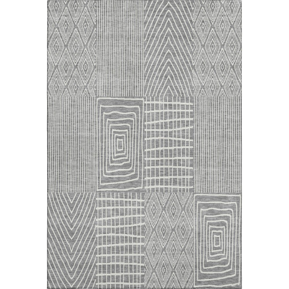 Premium Machine Washable Mayfield AMF990 Gray 9' x 12' Rug. Picture 1